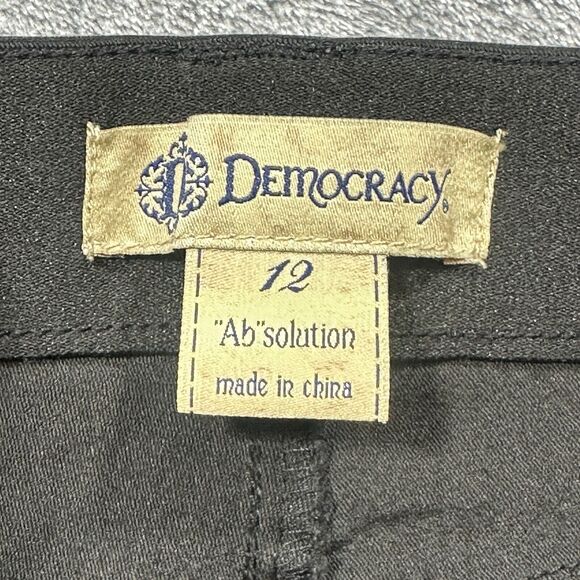 Democracy Jeans Women's 12 Black Ab Technology Skinny Mid-Rise Straight‎ Denim - Picture 4 of 13